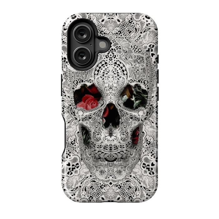 iPhone 16 StrongFit Lace Skull 2 by Ali Gulec