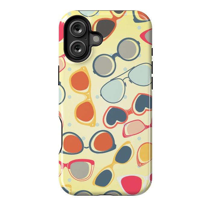 iPhone 16 Plus StrongFit sunglasses pattern yellow by MALLIKA