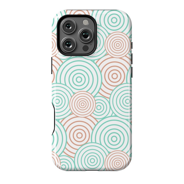 iPhone 16 Pro Max StrongFit SPIRAL CIRCLE PATTERN by MALLIKA