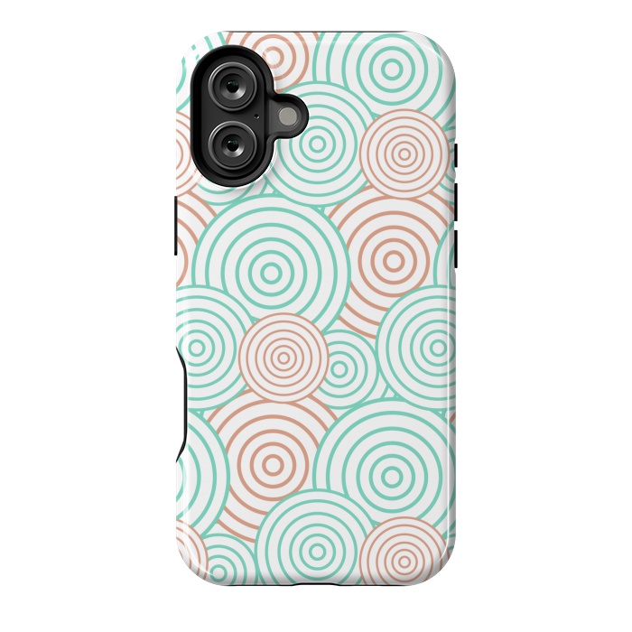 iPhone 16 Plus StrongFit SPIRAL CIRCLE PATTERN by MALLIKA