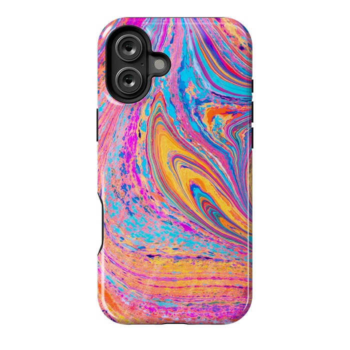 iPhone 16 Plus StrongFit Colorful Marbling Artwork by ArtsCase