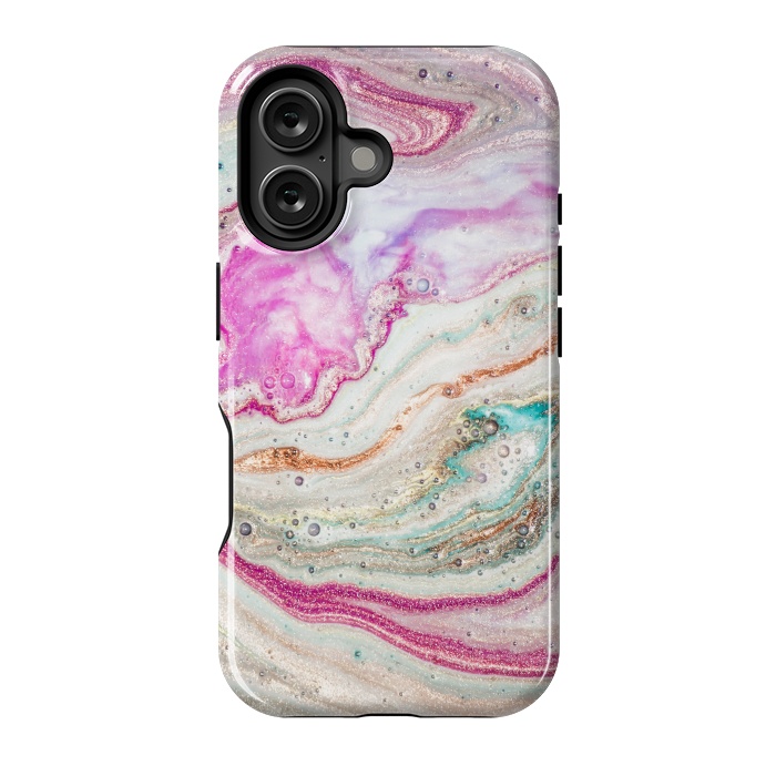 iPhone 16 StrongFit Natural Luxury Liquid Marble by ArtsCase