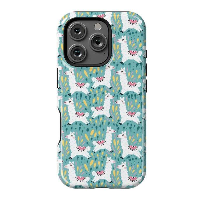 iPhone 16 Pro StrongFit Llama pattern by Maria Jose Da Luz