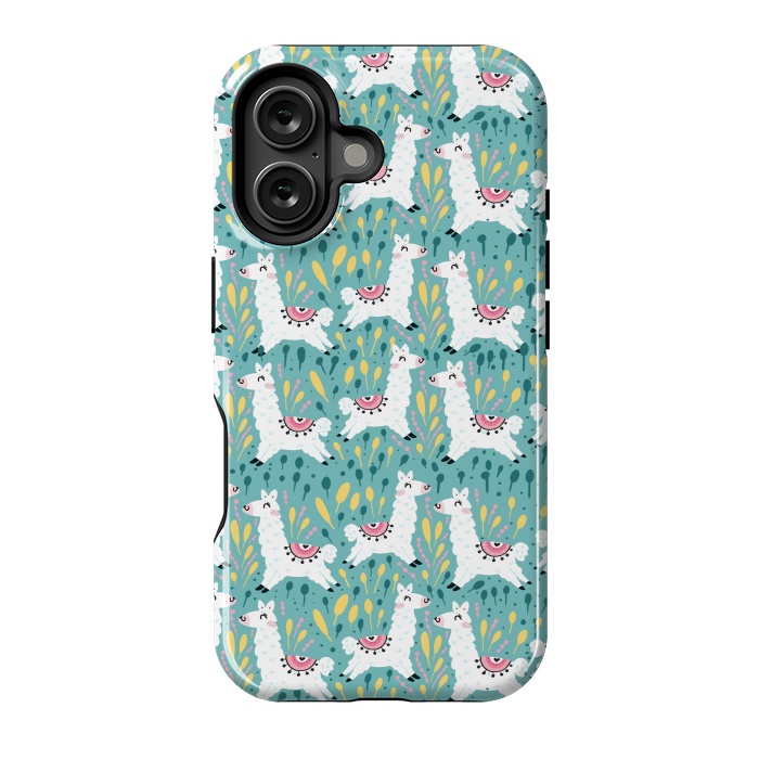 iPhone 16 StrongFit Llama pattern by Maria Jose Da Luz