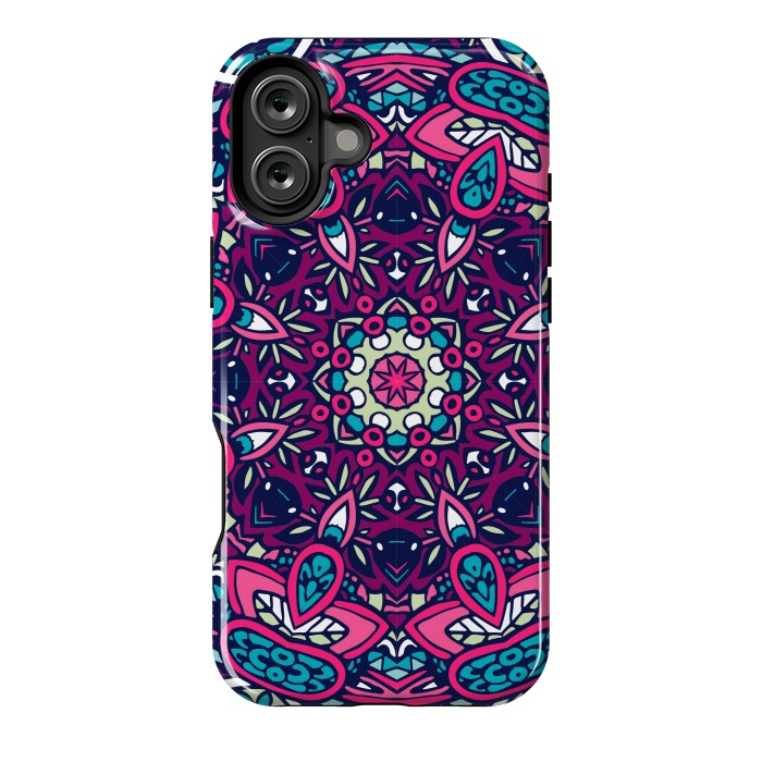 iPhone 16 Plus StrongFit Bright Color Mandalas I by ArtsCase