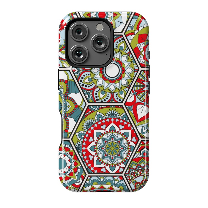 iPhone 16 Pro StrongFit Mandala Boho Chic Style Patchwork by ArtsCase