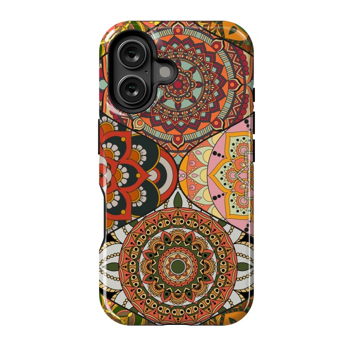 iPhone 16 StrongFit Mandala Patchwork Pattern by ArtsCase