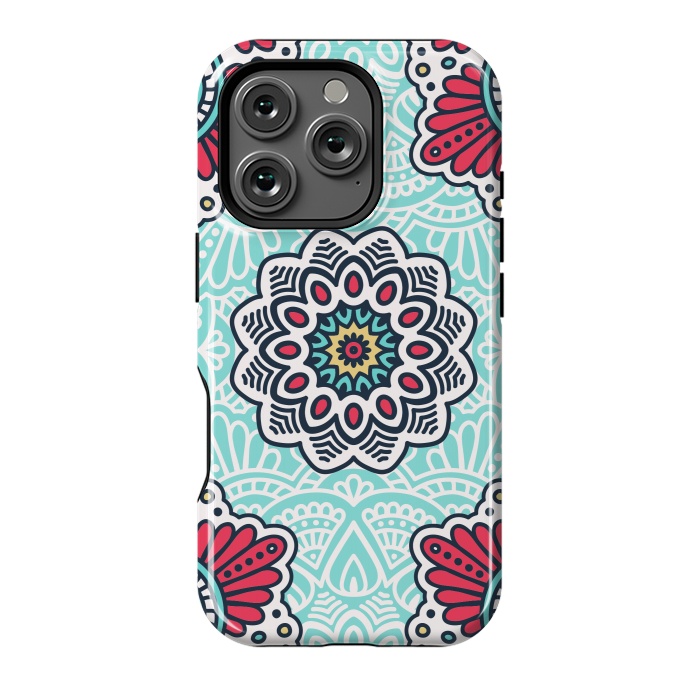 iPhone 16 Pro StrongFit Mandala Pattern with Decorative Elements by ArtsCase