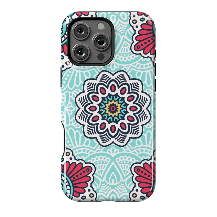 iPhone 16 Pro Max StrongFit Mandala Pattern with Decorative Elements by ArtsCase