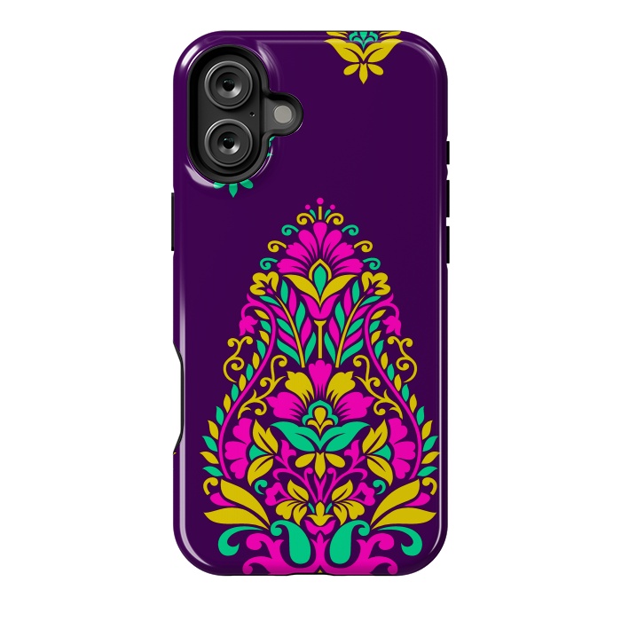 iPhone 16 Plus StrongFit Purple Ethnic Mandalas by ArtsCase