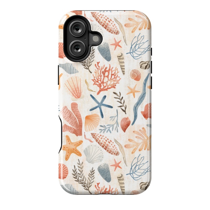 iPhone 16 Plus StrongFit Vintage Seashells by Noonday Design