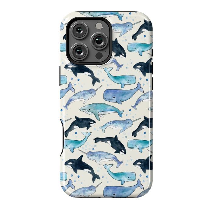 iPhone 16 Pro Max StrongFit Whales, Orcas & Narwhals by Tangerine-Tane