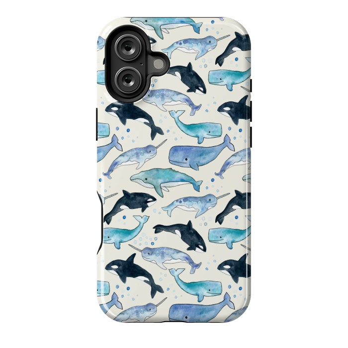 iPhone 16 Plus StrongFit Whales, Orcas & Narwhals by Tangerine-Tane