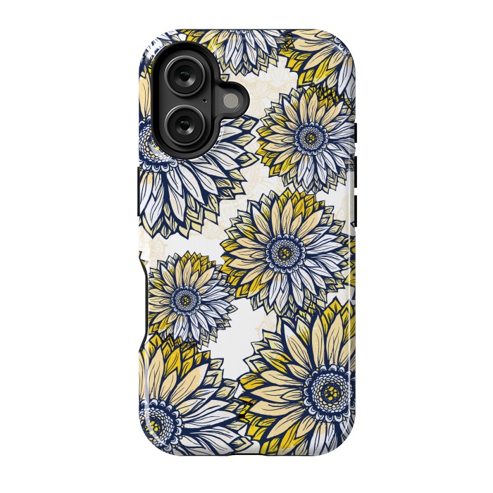 iPhone 16 StrongFit Happy Sunflowers by Rose Halsey