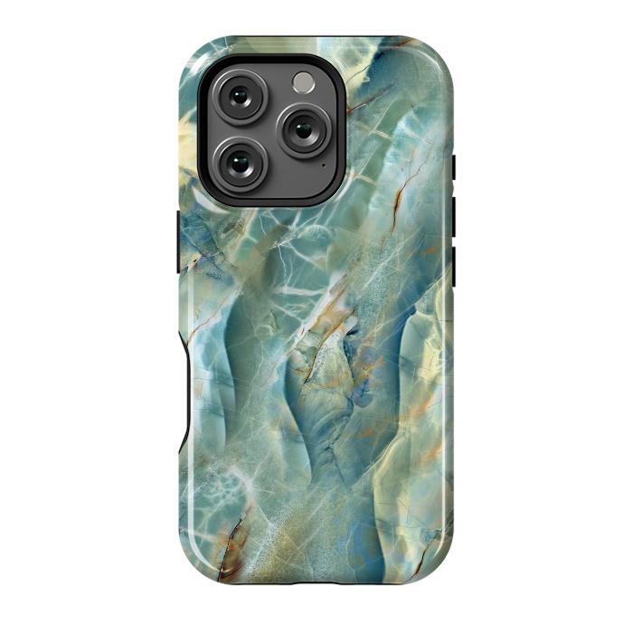 iPhone 16 Pro StrongFit Green Marble Design by ArtsCase