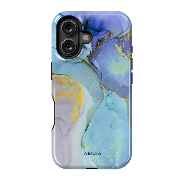 iPhone 16 StrongFit Ink Paint Abstract Marble by ArtsCase