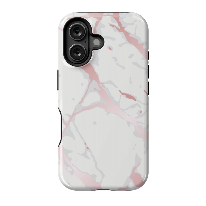 iPhone 16 StrongFit Pink Rose Marble Design by ArtsCase