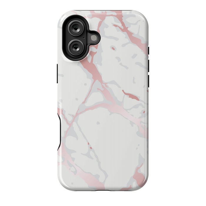 iPhone 16 Plus StrongFit Pink Rose Marble Design by ArtsCase