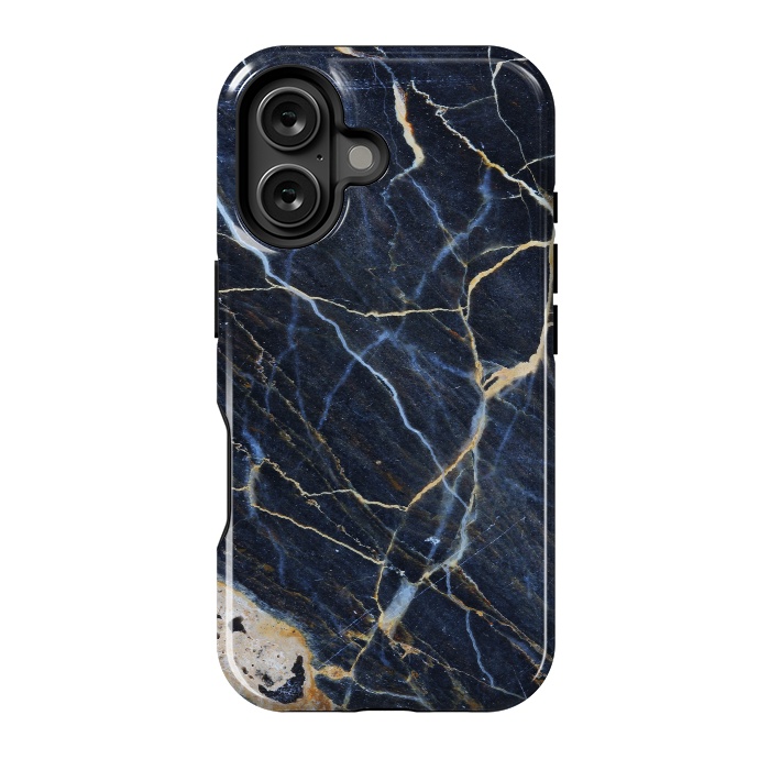 iPhone 16 StrongFit Structure Marble of Dark Gray Blue by ArtsCase