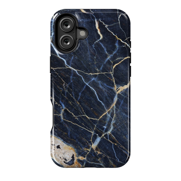 iPhone 16 Plus StrongFit Structure Marble of Dark Gray Blue by ArtsCase