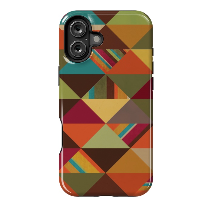 iPhone 16 Plus StrongFit Autumn Triangles by Noonday Design