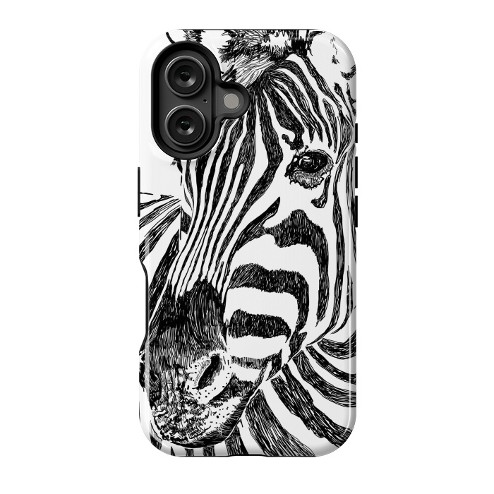 iPhone 16 StrongFit Zebra by Uma Prabhakar Gokhale