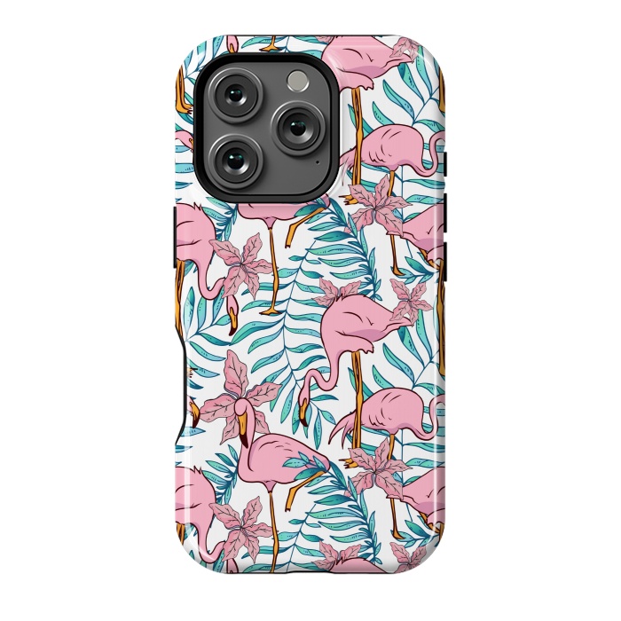 iPhone 16 Pro StrongFit Boho Flamingo by Uma Prabhakar Gokhale