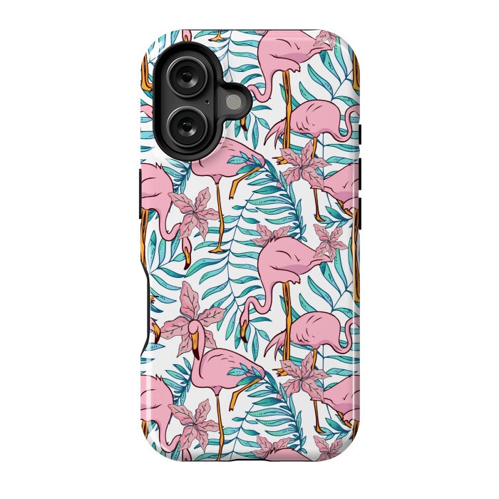 iPhone 16 StrongFit Boho Flamingo by Uma Prabhakar Gokhale