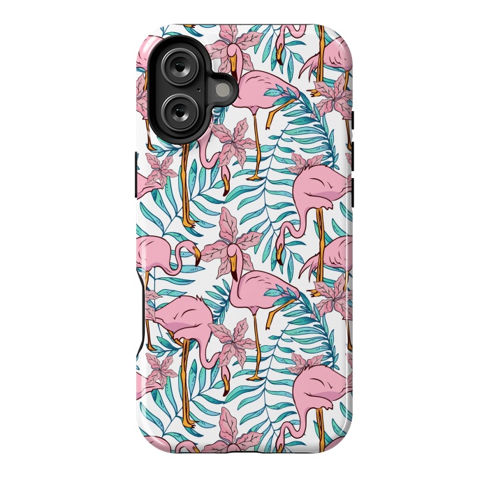 iPhone 16 Plus StrongFit Boho Flamingo by Uma Prabhakar Gokhale