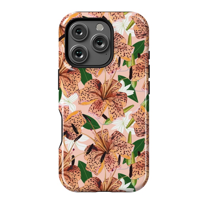 iPhone 16 Pro StrongFit Tiger Lillies by Uma Prabhakar Gokhale