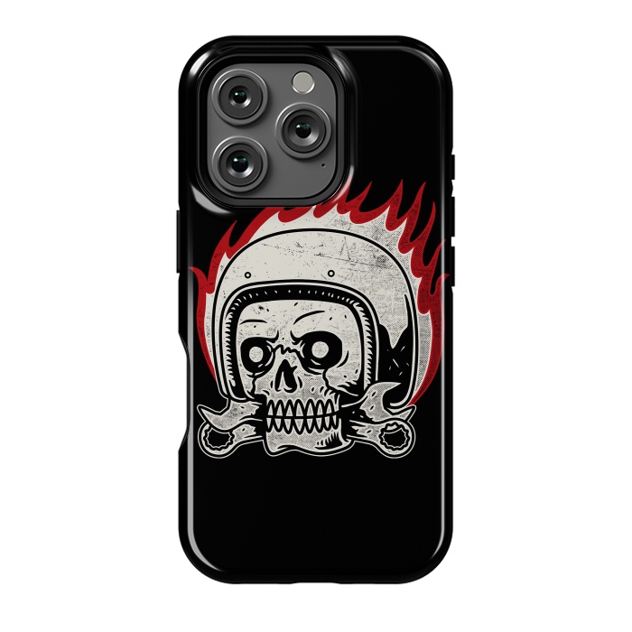 iPhone 16 Pro StrongFit Skull Biker by Afif Quilimo