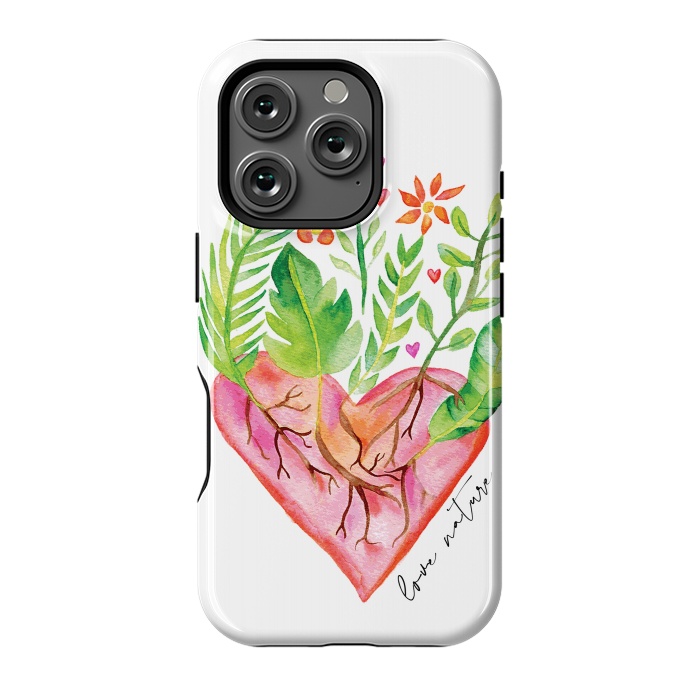 iPhone 16 Pro StrongFit Greenies Love by Pom Graphic Design