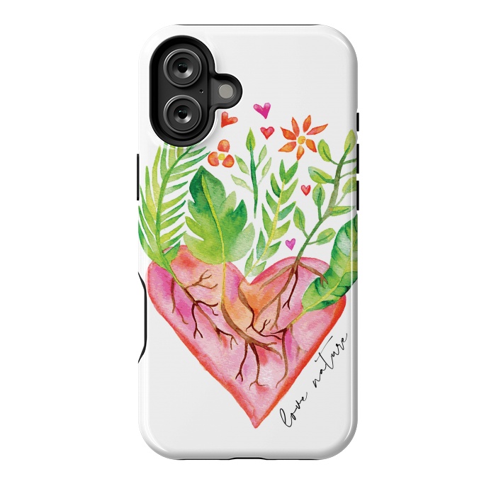 iPhone 16 Plus StrongFit Greenies Love by Pom Graphic Design