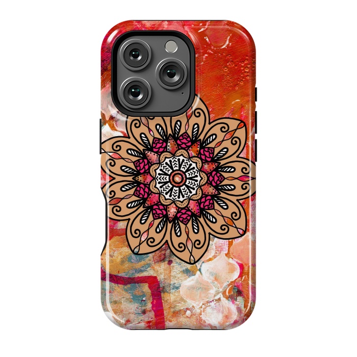 iPhone 16 Pro StrongFit Red mandala  by Winston