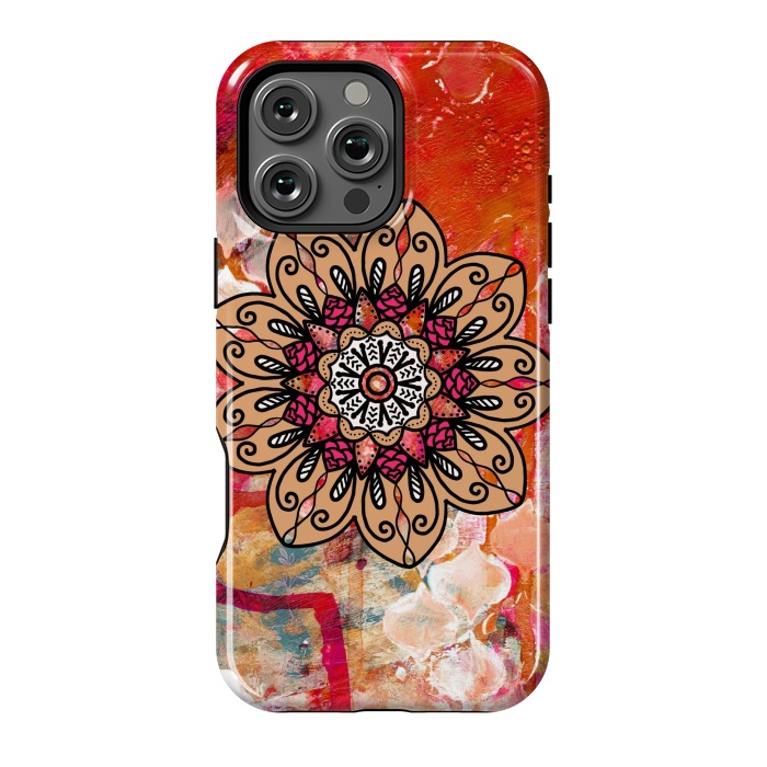 iPhone 16 Pro Max StrongFit Red mandala  by Winston