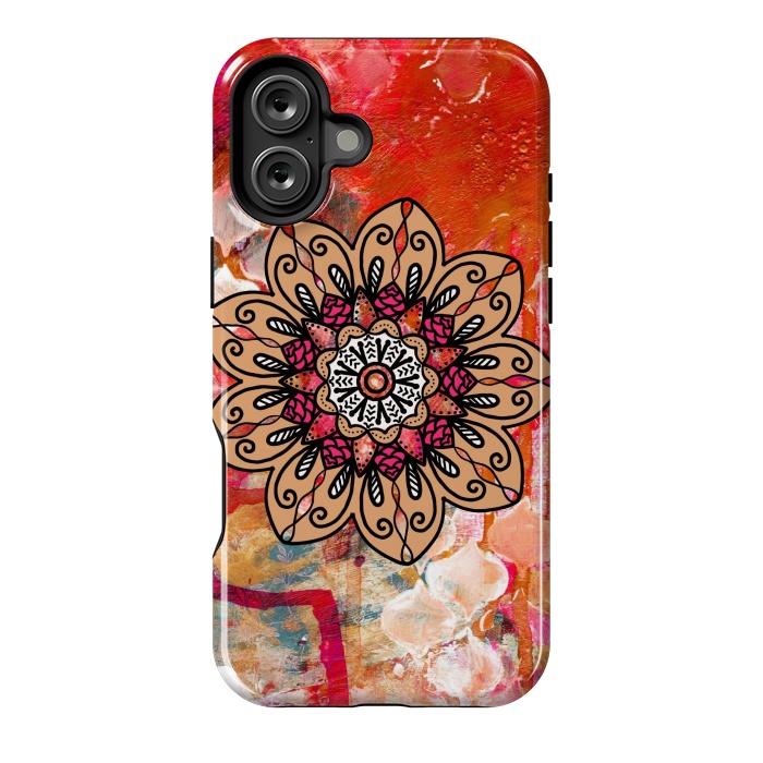 iPhone 16 Plus StrongFit Red mandala  by Winston