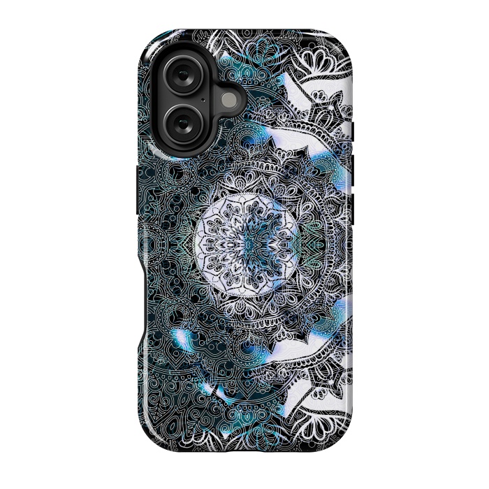 iPhone 16 StrongFit Ink tie dye mandala by Oana 