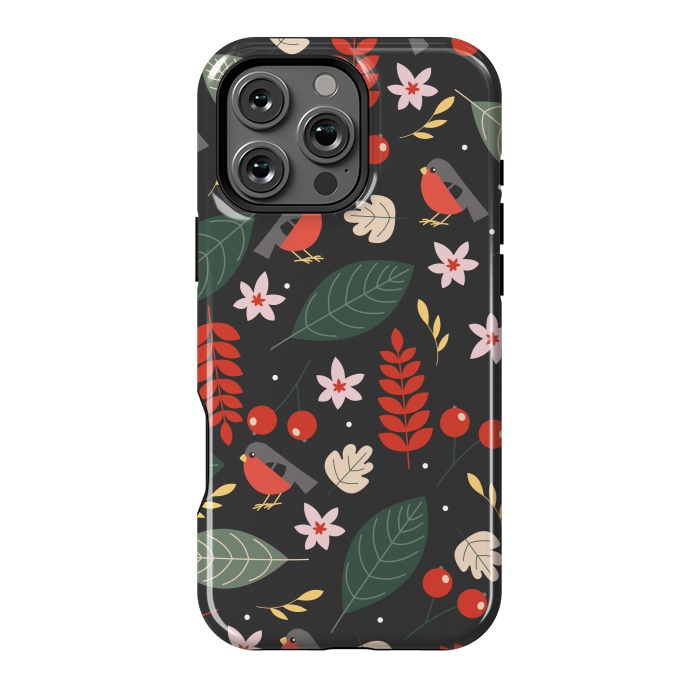 iPhone 16 Pro Max StrongFit Cute Bullfinches in Christmas by ArtsCase