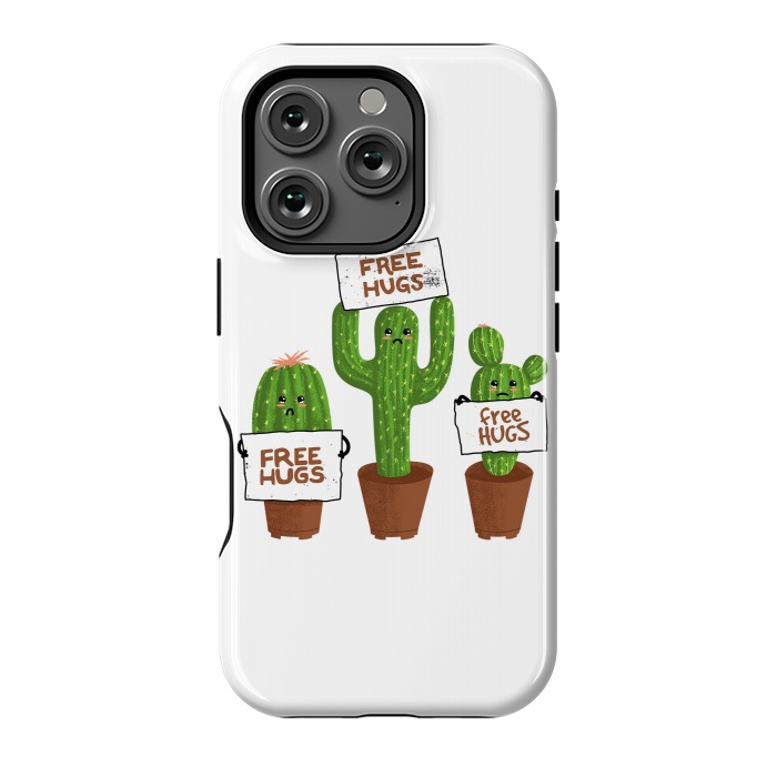 iPhone 16 Pro StrongFit Free Hugs Cactus by Afif Quilimo