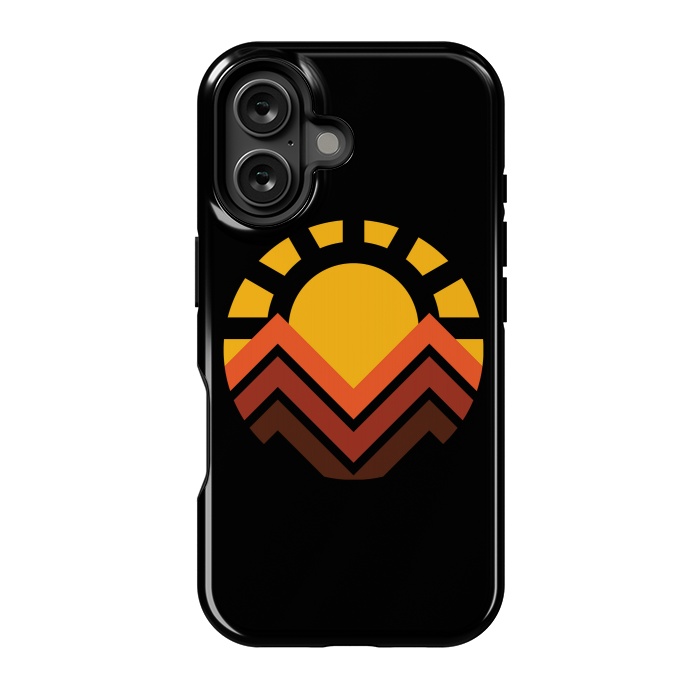 iPhone 16 StrongFit Sunset mountain by Afif Quilimo