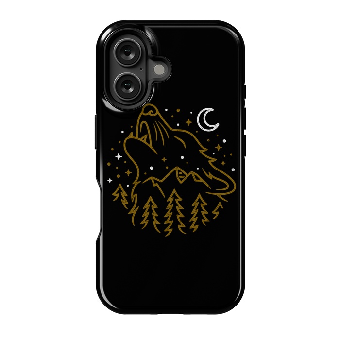 iPhone 16 StrongFit Wolf Howling by Afif Quilimo