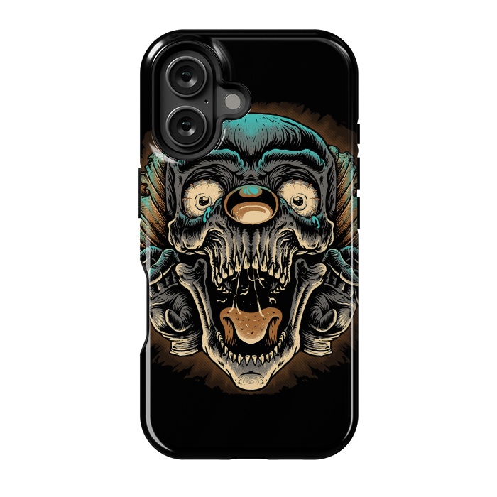 iPhone 16 StrongFit Scary Clown by Afif Quilimo