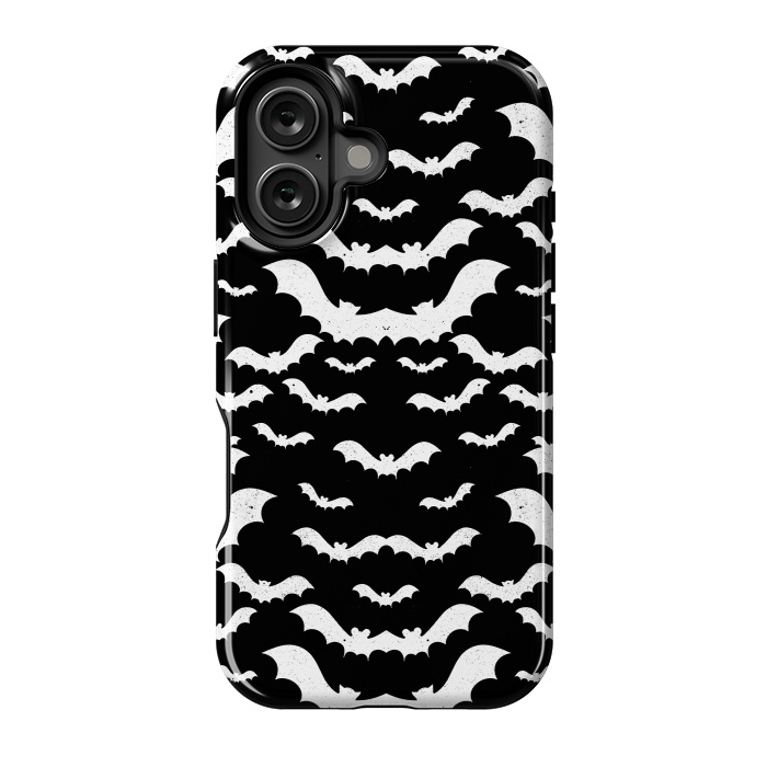 iPhone 16 StrongFit Spooky bats Halloween pattern by Oana 