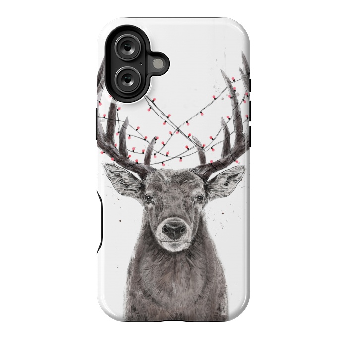 iPhone 16 Plus StrongFit Xmas deer II by Balazs Solti