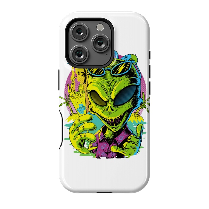 iPhone 16 Pro StrongFit Alien Summer Vibes (White) by Afif Quilimo