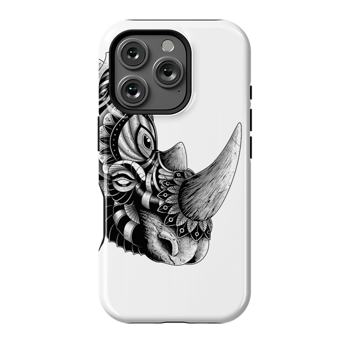 iPhone 16 Pro StrongFit Rhino Ornate(White) by Afif Quilimo