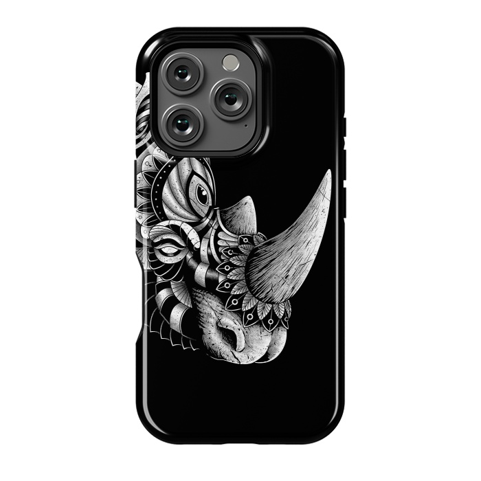 iPhone 16 Pro StrongFit Rhino Ornate (Black) by Afif Quilimo