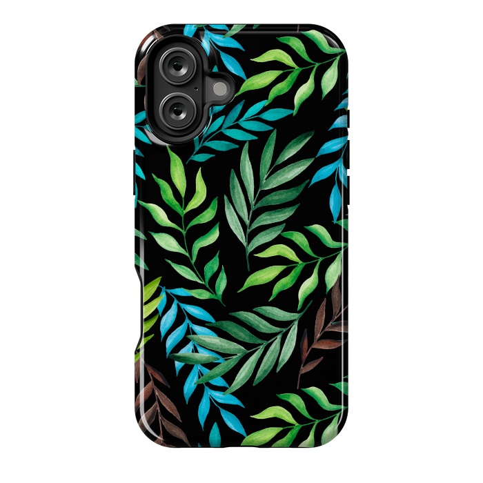 iPhone 16 Plus StrongFit Tropical leaves by Julia Badeeva