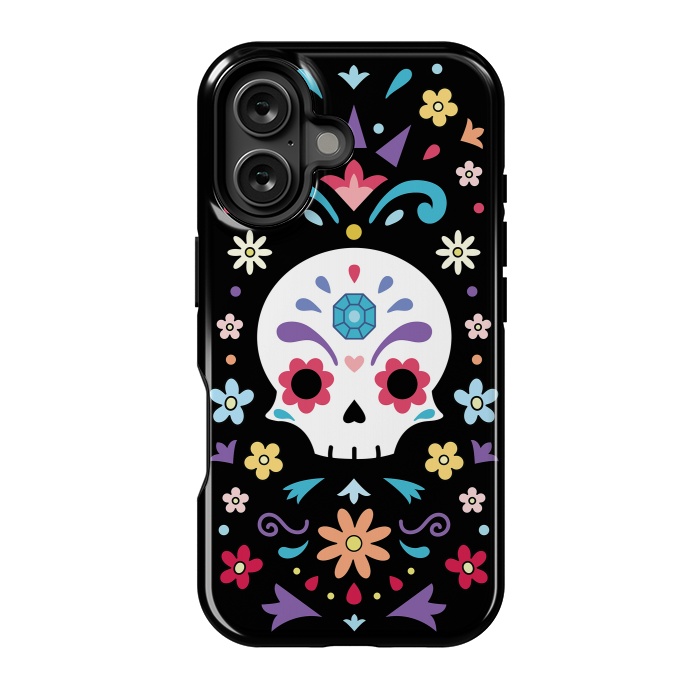 iPhone 16 StrongFit Cute day of the dead by Laura Nagel