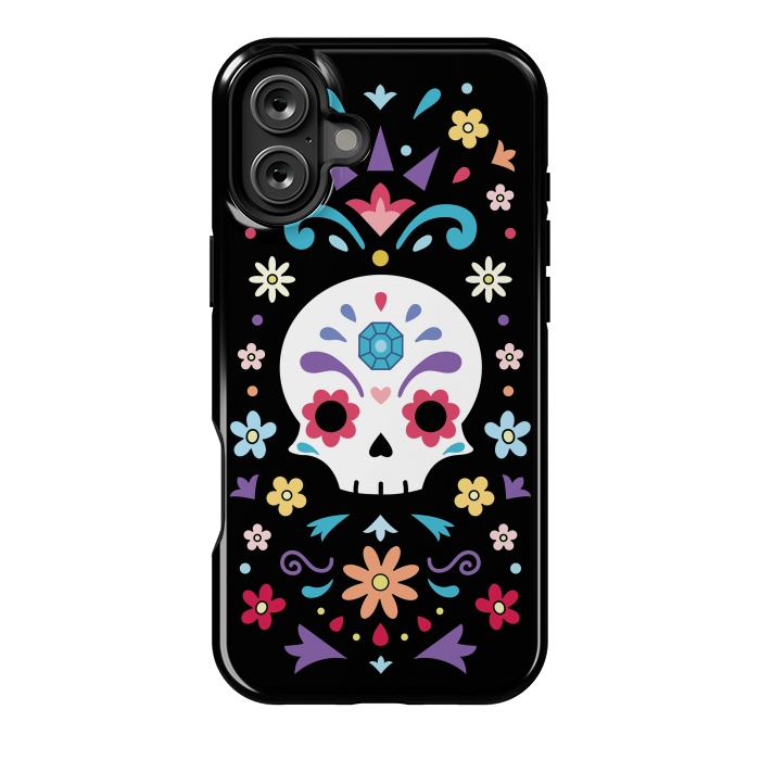 iPhone 16 Plus StrongFit Cute day of the dead by Laura Nagel